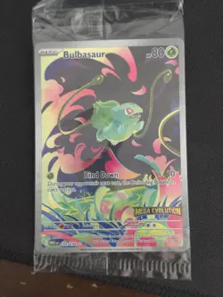 Pokemon TCG Bulbasaur Mega Evolution Illustration Rare 133/132 Stamped SEALED‼ - Image 1
