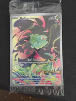 Pokemon TCG Bulbasaur Mega Evolution Illustration Rare 133/132 Stamped SEALED‼ - Image 2