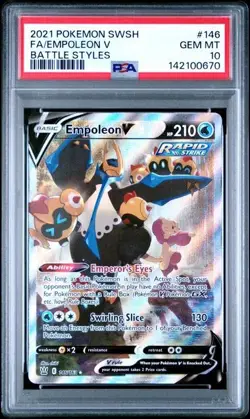 PSA 10 GEM MINT Empoleon V 146/163 Alternate Alt Art Battle Styles 2021 Pokemon - Image 1