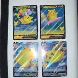 Pokemon TCG Celebrations Holo V VMAX Full Art Flying Pikachu Surfing Pikachu - Image 1