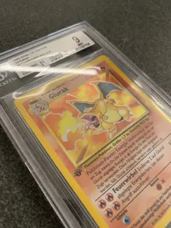 🔥 Pokemon 1st edition German CHARIZARD GLURAK BGS 9 MINT Base set 4/102 - Image 3