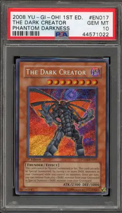 Yu-Gi-Oh! The Dark Creator Phantom Darkness 1st Edition PTDN-EN017 PSA 10 - Image 1