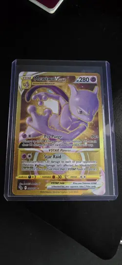 Gold Mewtwo Vstar 086/078 Full Art Secret Rare from Pokemon GO - Image 1