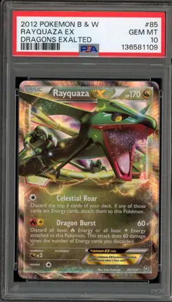 Pokemon Rayquaza EX Dragons Exalted Holo Ultra Rare #85 PSA 10 Gem Mint - Image 1