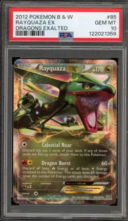 Pokemon Rayquaza EX Dragons Exalted Holo Ultra Rare #85 PSA 10 Gem Mint - Image 1