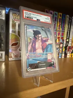 One Piece CCG Smoker Alternative Art Leader OP10-001 Royal Blood PSA 10 English - Image 3