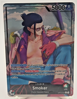 Smoker (Parallel) OP10-001 Alternate Art Leader, One Piece TCG NM - ENGLISH - Image 1