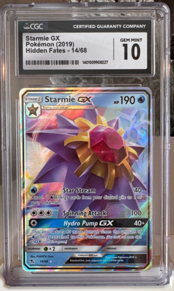 Starmie GX CGC 10 GEM - Hidden Fates 14/68 Pokemon Card 2019 Slab - Image 1