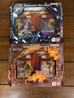 One Piece Illustration Box Vol. 5 & 6 New Sealed Bandai Japanese Anime Cards - Image 1