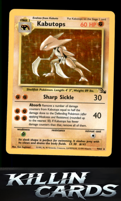 Kabutops (9) 09/62 Pokemon Holo Rare Fossil Card LP - Image 1