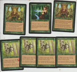 Lot x7 cartes ELFS MAGIC MTG ENGLISH x4 Timberwatch Elf, x1 Wellwisher... - Image 1
