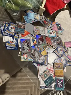 BULK OF CARDS YUGIOH BASEBALL CARDS POKEMON CARDS AND DRAGON BALL CARDS. - Image 1