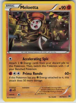 Pokemon TCG Meloetta Holo Rare XY - BREAKthrough 85/162 - Image 1