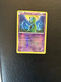 Meloetta 77/149 Pokemon Card TCG Reverse Holo Rare Lightly Played - Image 1