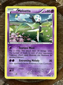 Pokemon TCG Meloetta Promo Holo XY193 2017 (LP+) - Image 1