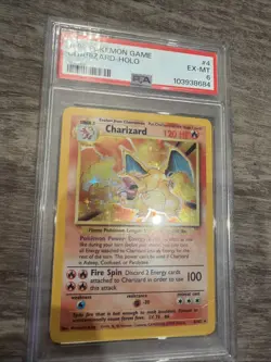1999 POKEMON BASE SET UNLIMITED #4 CHARIZARD-HOLO PSA 6 - Image 1