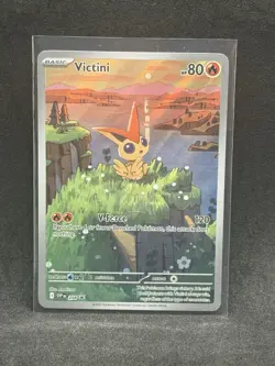 Pokemon TCG Victini SVP 208 Promo Illustration Black Bolt White Flare NM - Image 1