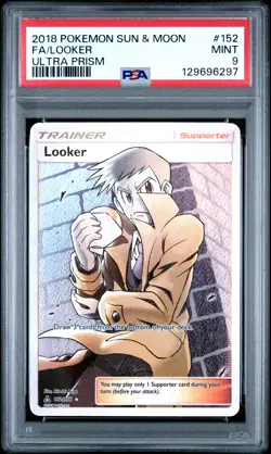 2018 POKEMON SUN & MOON ULTRA PRISM #152 FULL ART/LOOKER PSA 9 - Image 1