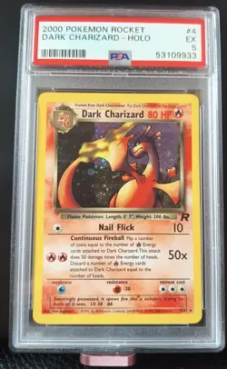 2000 Pokemon - Rocket Dark Charizard #4/82 - Holo PSA 5 - Image 1