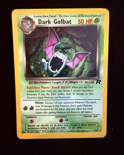 2000 Dark Golbat 7/82 Team Rocket Holo Rare Vintage Pokemon TCG MP - Image 1