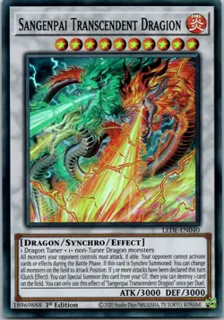 Yugioh Sangenpai Transcendent Dragion LEDE-EN040 1st Edition Super Rare NM - Image 1