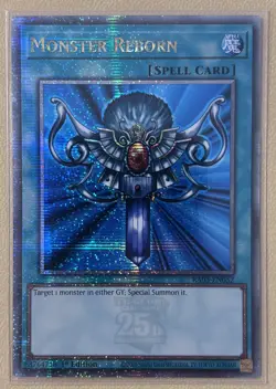 Monster Reborn RA03-EN052 Quarter Century Secret Rare 1st Ed - Image 1