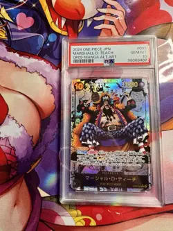 PSA 10 JPN Marshall D. Teach OP09-093 Manga AA Emperors In The New World OPTCG - Image 1