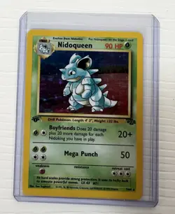 Nidoqueen 7/64 1st Edition Jungle Holo Rare Pokemon TCG 1999 WOTC 90 HP S3 - Image 1