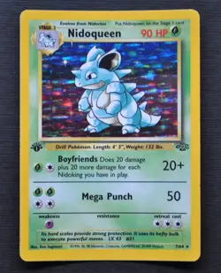 Nidoqueen #7 / 64 1st Edition Jungle Holo - Pokemon 1999 TCG WOTC Vintage - NM - Image 1