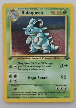 POKEMON TCG NIDOQUEEN 7/64 (HOLO RARE) JUNGLE 1st EDITION - Image 1