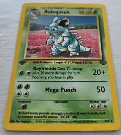 POKEMON TCG NIDOQUEEN 7/64 (HOLO RARE) JUNGLE 1st EDITION - Image 2