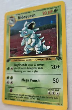 POKEMON TCG NIDOQUEEN 7/64 (HOLO RARE) JUNGLE 1st EDITION - Image 4
