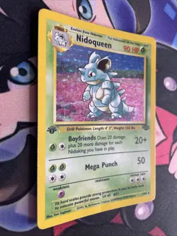 1st edition Nidoqueen 7/64 Jungle Holo Rare Card LP Pokemon TCG - Image 2