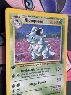 1st edition Nidoqueen 7/64 Jungle Holo Rare Card LP Pokemon TCG - Image 4