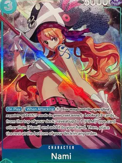 One Piece Card TCG - Nami Pirate Alternate Art Op02 Promo card Mint English - Image 2