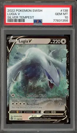 Pokemon Lugia V Silver Tempest Holo Ultra Rare #138 PSA 10 Gem Mint - Image 1