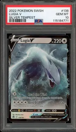 Pokemon Lugia V Silver Tempest Holo Ultra Rare #138 PSA 10 Gem Mint - Image 1