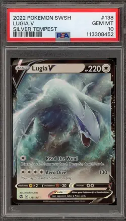 Pokemon Lugia V Silver Tempest Holo Ultra Rare #138 PSA 10 Gem Mint - Image 1