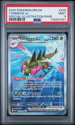 Pokemon Yanmega Ex Destined Rivals 228/182 Special illustration Rare PSA 9 Mint - Image 1