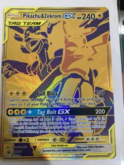 Pokemon TCG Pikachu & Zekrom GX SM248 Promo Black Star Holo Card NM Condition - Image 1