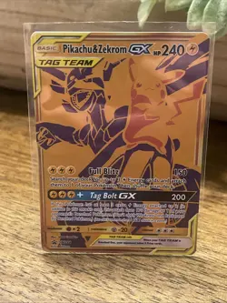 Pokemon TCG Sun & Moon Pikachu & Zekrom GX SM248 Holo Black Star Promo Card - Image 1