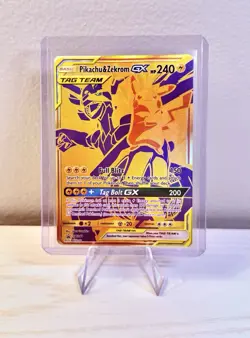 Pokemon TCG Pikachu & Zekrom GX Holo Black Star Promo Card #SM248 - Image 1