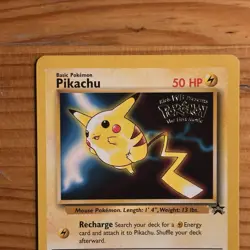 Pikachu Black Star Promo Card No.4 Kids WB Presents POKEMON The First Movie! 🔥 - Image 3