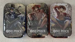 One Piece Card Game Mini-Tin Pack Set Vol.2 FULL SET Of 3 IN HAND READY TO SHIP - Image 1