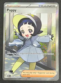 Poppy 220/197 Obsidian Flames Full Art Ultra Rare Pokemon TCG Card NM - Image 1