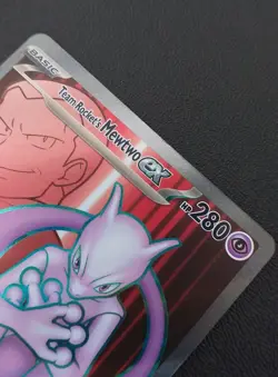 Team Rockets Mewtwo Ex 213/182 Destined Rivals Pokemon Card - Image 3