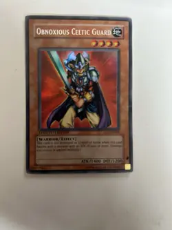 Yu-Gi-Oh! Obnoxious Celtic Guardian (CT1-EN006) Limited Secret Rare LP - Image 1