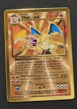 2021 Pokemon Celebrations Ultra Premium Collection Charizard Metal Gold 4/102 - Image 1