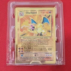 2021 Pokemon Celebrations Ultra Premium Collection Charizard Metal Gold 4/102 - Image 2