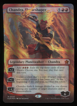 Chandra, Flameshaper - Mana Foil - Borderless - MTG Foundations - RareCo - Image 1